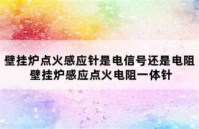 壁挂炉点火感应针是电信号还是电阻 壁挂炉感应点火电阻一体针